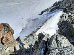 Klettern Arrete de Lachenal Chamonix