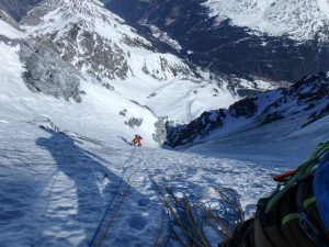 Hochtour Ortler Nordwand Eisklettern Alpinschule Bergpuls